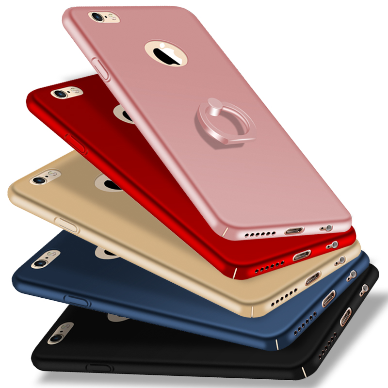 韩格苹果6s手机壳带指环扣支架iPhone6plus薄