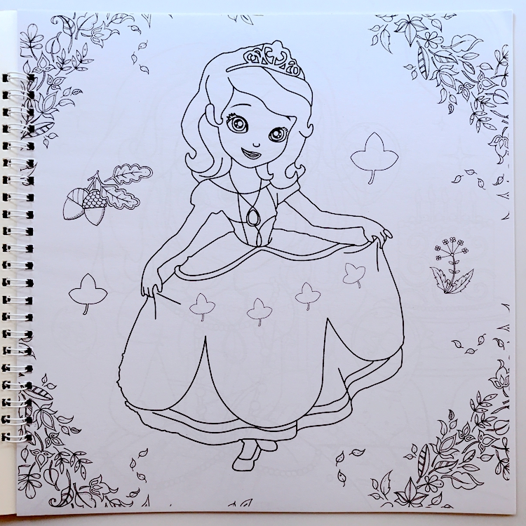 苏菲亚涂色3-6-8岁女孩宝宝学画小公主填色涂鸦本绘画