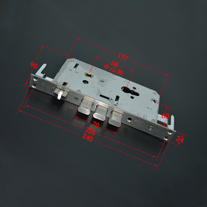 新款304不锈钢防盗门锁体通用型全自动锁体大门双活双
