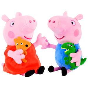 小猪佩奇毛绒玩具正版粉红猪小妹佩琪乔治抱熊