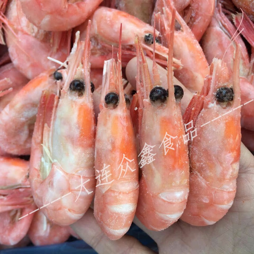 16年格陵兰北极熊北极虾甜虾进口原箱皇冠品质大号80-100头籽包邮