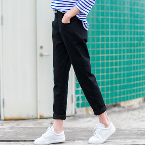 宽松纯棉长裤哈伦裤