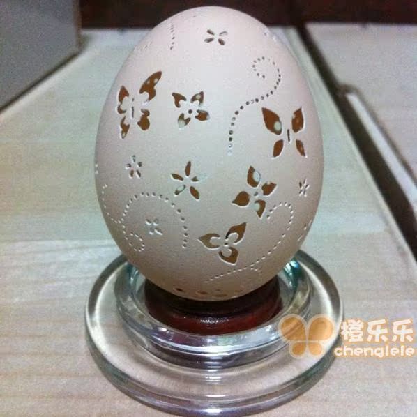 蛋雕 花纹蝴蝶镂空蛋雕创意diy自定义生日礼物独特七夕情人节礼物