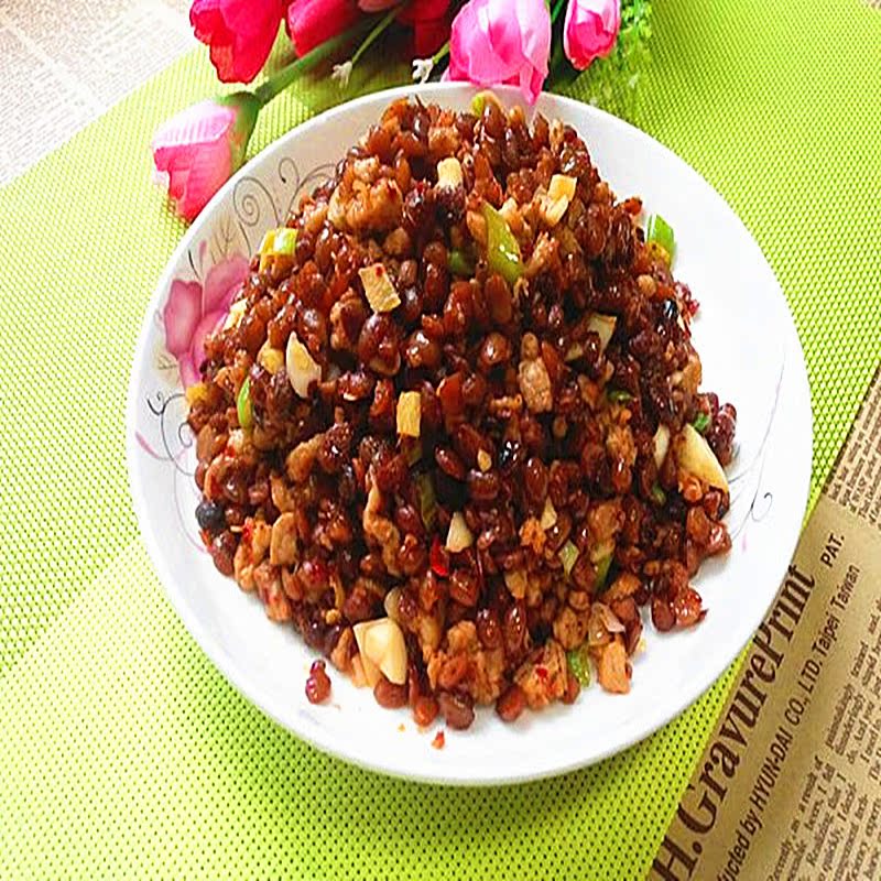 山东特产农家自制酱豆子 盐豆 新鲜 辣椒豆 微辣 煎饼