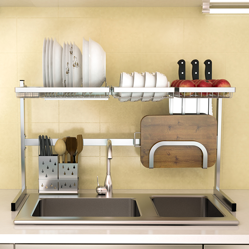 宝优妮微波炉置物架双层厨房用品置物架厨具收纳架厨房架子储物架