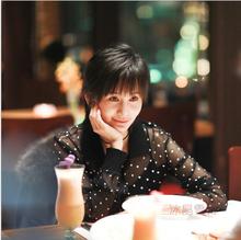 衣服黑色透视波点网纱衬衫 女连衣裙 欢乐颂2王子文曲筱绡筱筱同款