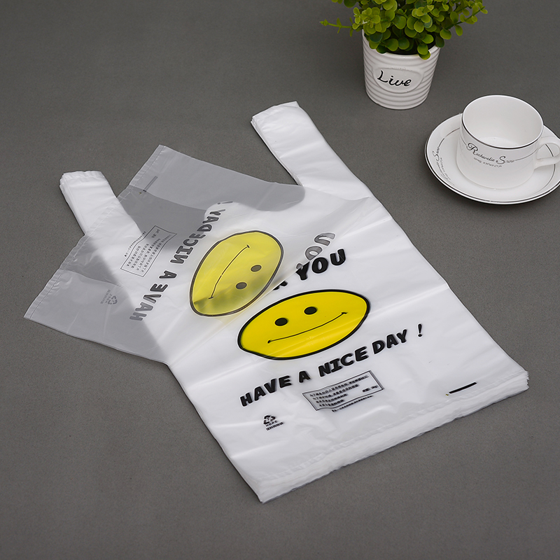 20*32 加厚笑脸背心袋/塑料袋/手提袋/超市袋/方便袋