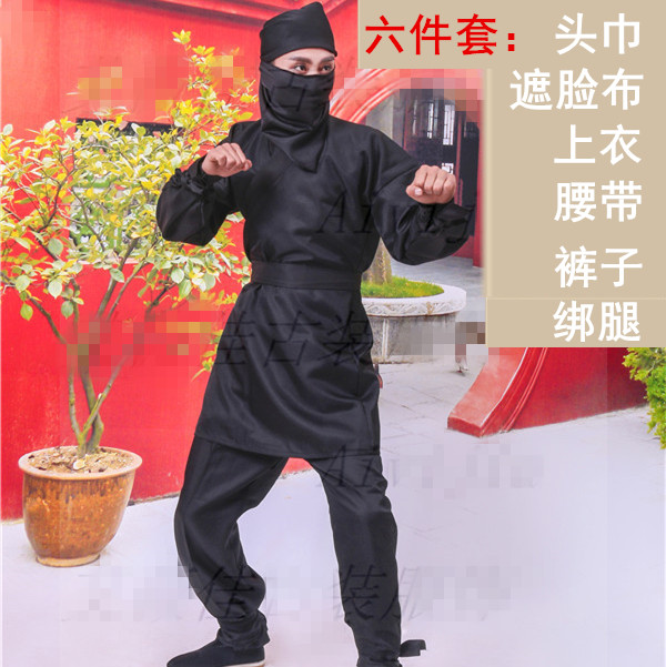 出租古装古代蒙面服刺客夜行衣忍者黑衣人武侠强盗盗贼土匪演出服