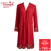 Triumph/黛安芬莫代尔柔肤面料系带设计容易穿着长袖型睡袍89-105图片