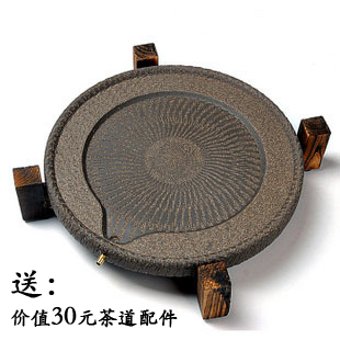 复古个性茶盘石头茶海紫砂圆形石磨盘功夫茶具茶台桌大号小号特价