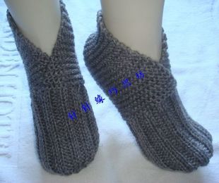 手工编织全羊毛加厚男女毛线袜子 保暖地板袜 家居袜 袜套