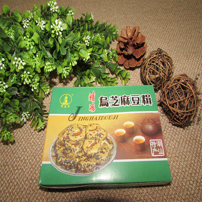 潮汕特产 潮汕糕点乌芝麻豆楫 惠来靖海乌芝麻豆辑 靖海豆辑小吃
