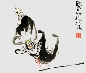 西游记100幅字画古玩山水墨画国画书法名家小品收藏纯手绘古董