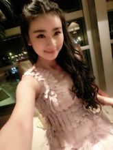 女装 性感真丝薄纱鱼鳞片羽毛背心连衣裙婚礼小礼服 2016秋冬季新款