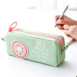 小清新大容量帆布笔袋