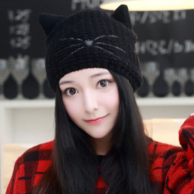 正品[猫耳朵毛线帽子]猫耳朵毛线帽子织法评测
