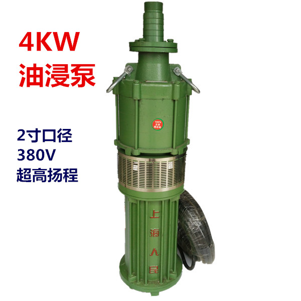 上海人民4kw2寸油浸泵家农用抽水排灌qy10-70/4-4多级潜水泵380v