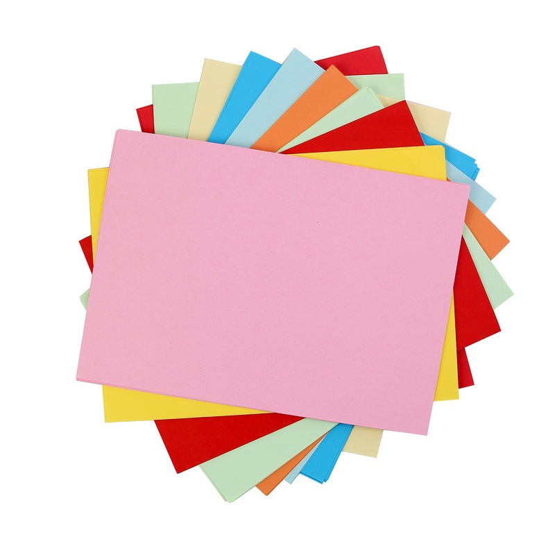 购客colorway彩色复印纸a4打印80g红色纸彩纸 手工折纸粉红色剪纸用纸