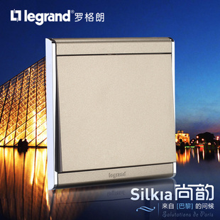 tcl罗格朗a9尚韵缎沙金系列 一开多控开关 中途开关 86型 正品