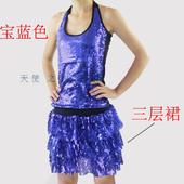 蛋糕裙 背心 学生成人女亮片演出服套装 6.1啦啦队服DS歌手舞台装