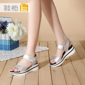 1116303003 休闲平底女鞋 柜2016夏季简约魔术贴学生凉鞋 shoebox鞋