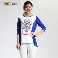 <em>易菲女装</em>正品春装 木耳花边假两件长袖毛衣针