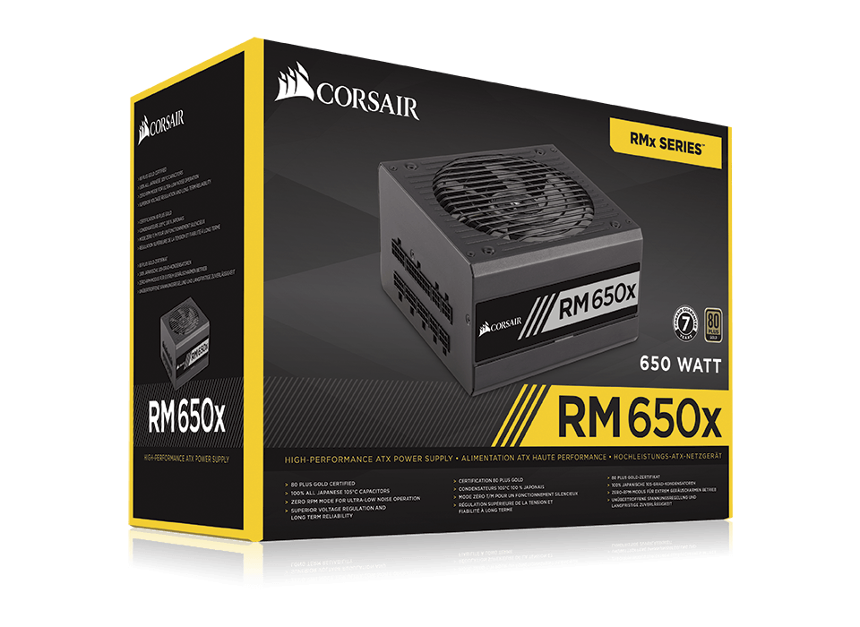 顺丰现货 RM650x 海盗船 80Plus金牌全模组全