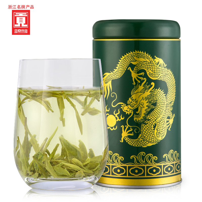 贡牌 绿茶2016新茶春茶A级西湖龙井茶叶50g特级碧螺春茶50g组合装