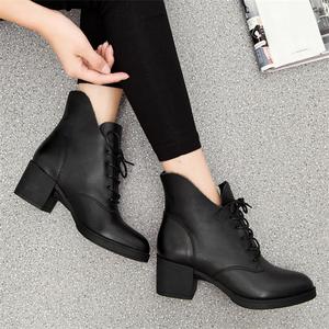 真皮英伦短筒女靴