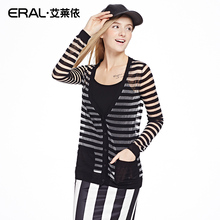 ERAL/艾莱依韩版长袖夏装针织衫女士开衫修身33012-EXAB图片