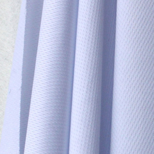 健康布排汗速干面料 t恤弹性布料 运动服装面料米通格网布 白色