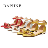 1015303121 低跟平底一字扣包后跟女凉鞋 达芙妮春夏新款 Daphne