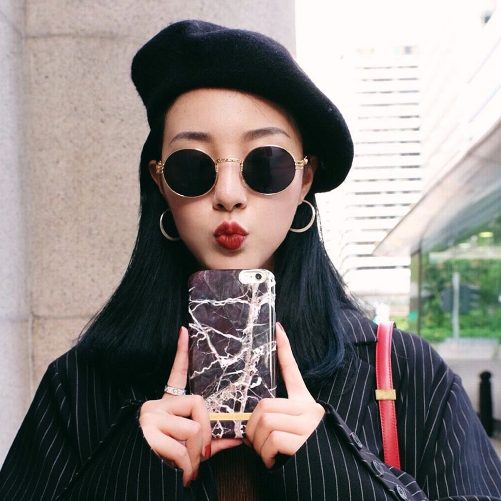 正品[小圆墨镜]qq头像女生戴圆墨镜评测 圆墨镜