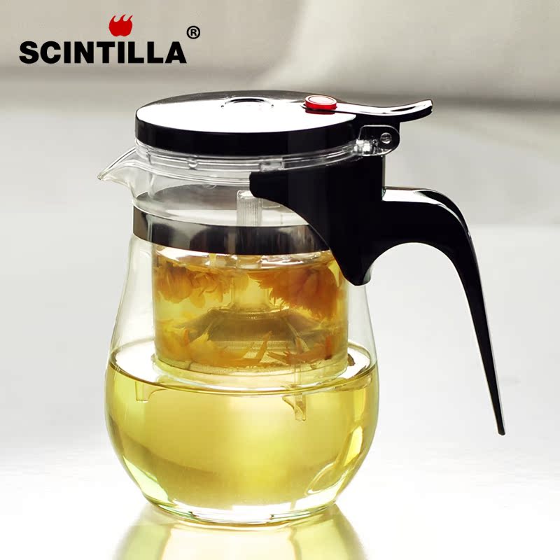 火花正品耐热飘逸杯玻璃玲珑杯内胆可拆洗过滤泡茶壶台湾茶具套装