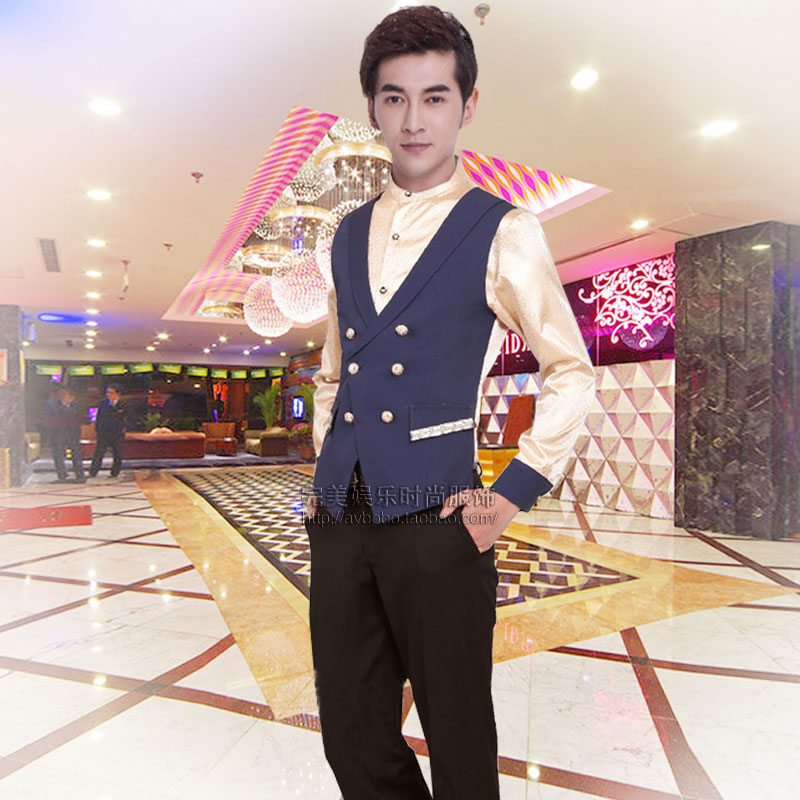 酒店工作制服ktv少爷服装夜总会服务员服装套装男迎宾制服套装s83
