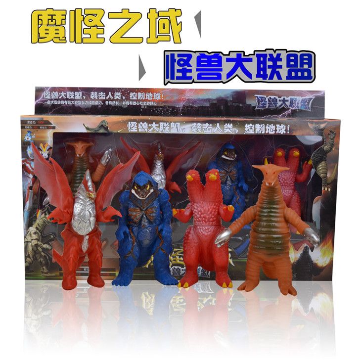 银河奥特曼软胶怪兽玩具大号哥莫拉怪兽玩具雷德王艾雷王大集合