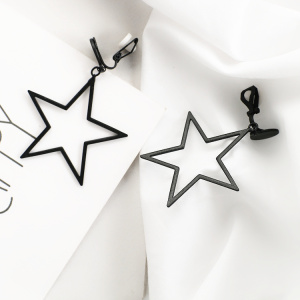 韩国五角星假耳钉耳夹