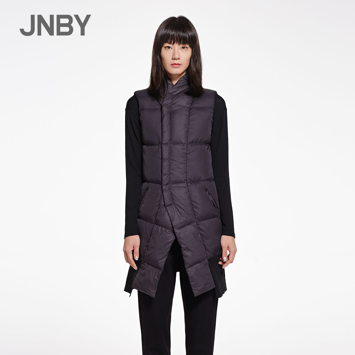 jnby/江南布衣2016秋冬新款时尚修身女式休闲无袖羽绒服5e97117