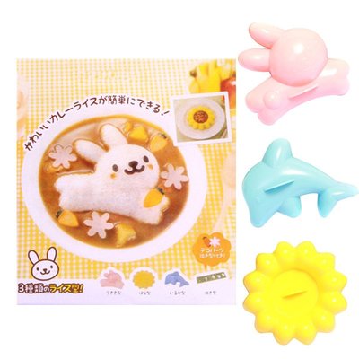 DIY儿童饭团模 创意兔子海豚饭团模具4件 便当