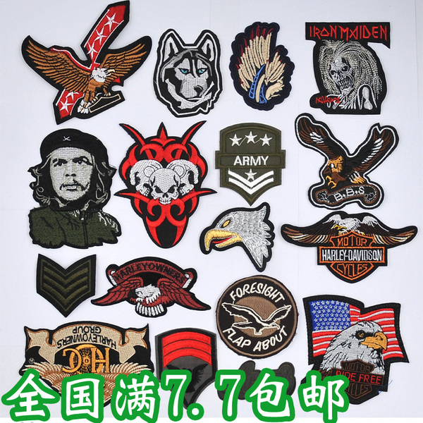 热销男<em>羽绒</em>裤 个性 男士 朋克军旅风徽章<em>布贴布</em>