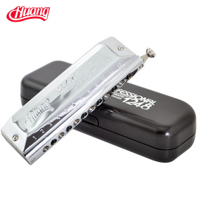 正品[半音阶口琴12]12孔半音阶口琴教程评测 1