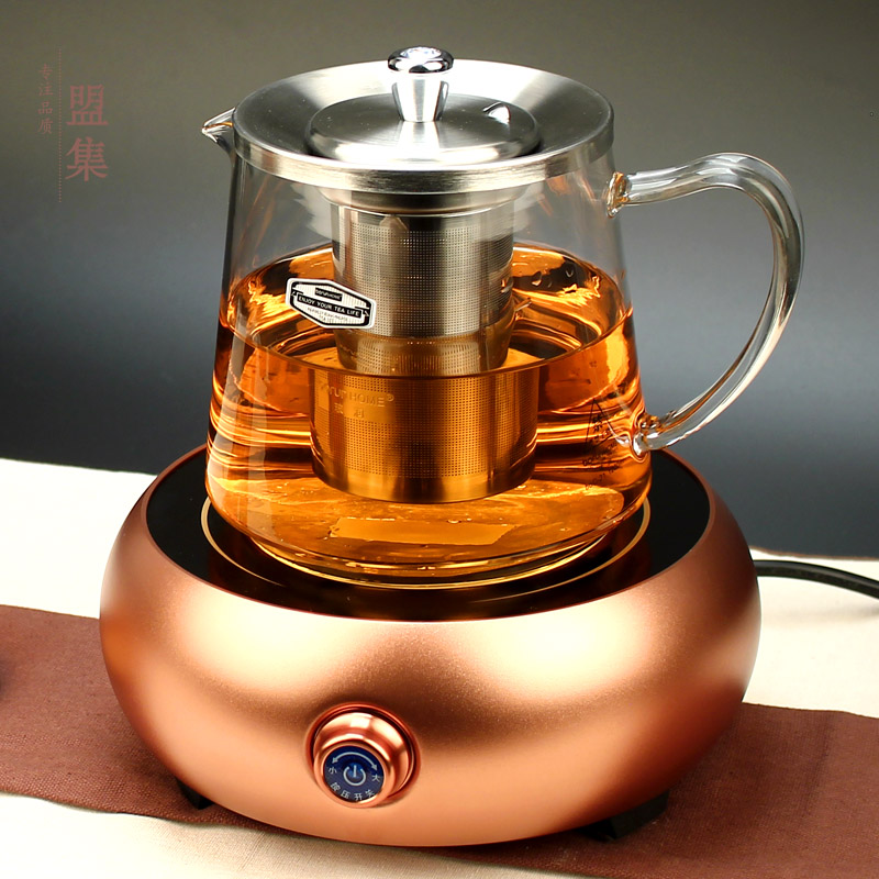 波润  不锈钢过滤耐热加厚大容量玻璃茶具套装花茶壶烧水壶  包邮