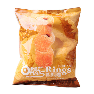 Omais欧曼思 甜甜圈 45g牛奶榴莲巧克力味东