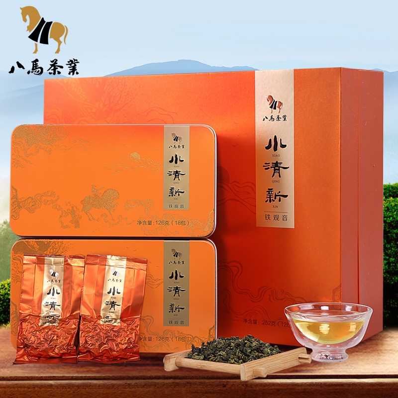 八马茶叶 安溪铁观音 清香型乌龙茶 小清新2号铁观音礼盒252g