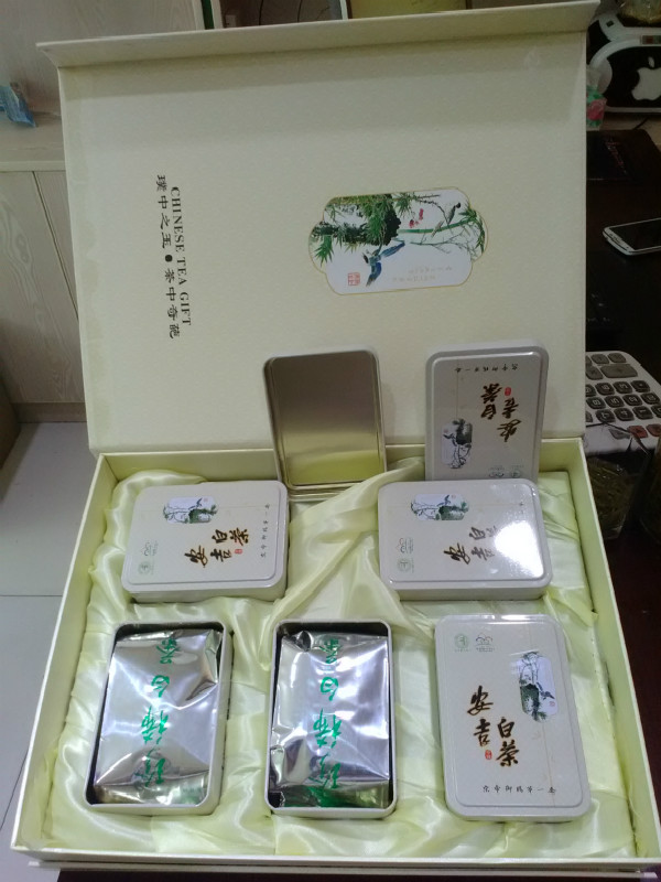 2016上新  鸟语花香精品礼盒五铁罐半斤装 安吉白茶茶叶