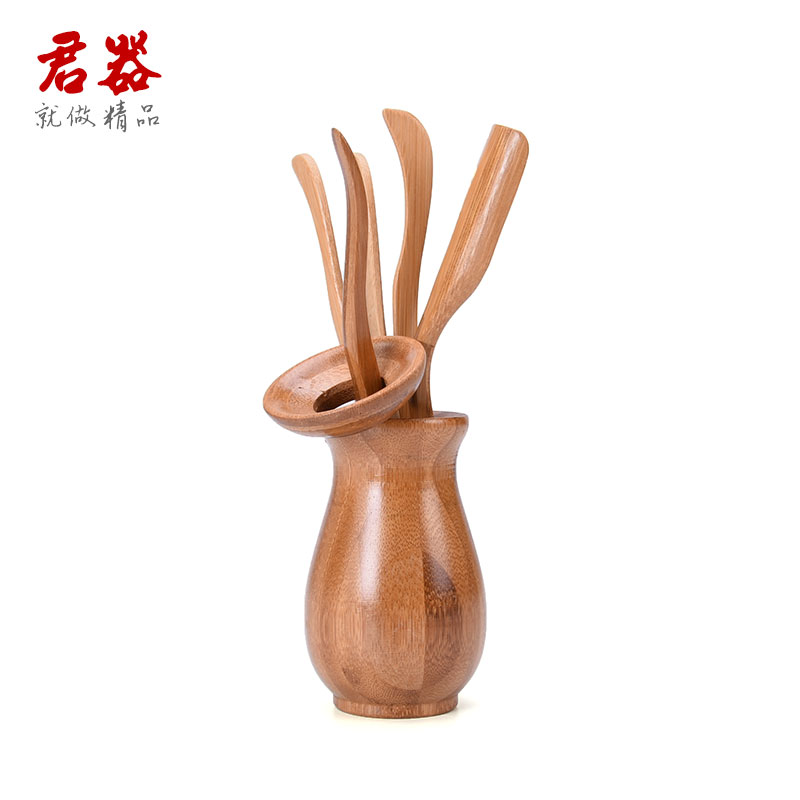 君器 竹制茶道六君子 整套功夫茶具茶道零配件 茶勺茶夹茶针茶漏