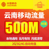 充流量手机流量包 移动流量叠加包 云南移动流量充值500M省内通用