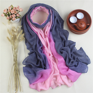 百搭渐变色围巾