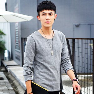 打底衫长袖t恤圆领