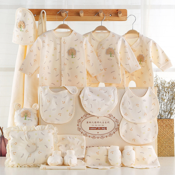 婴儿衣服纯棉0-3个月春季新生儿礼盒套装秋冬